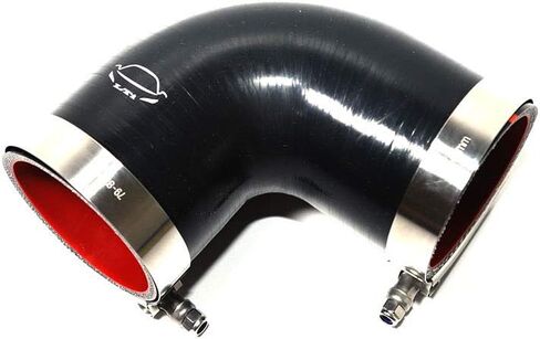 4-Ply Reinforced 1.75" ID 90 Degree Elbow Silicone Hose Coupler With T Bolt Clamp for Turbo/Intercooler/Piping (1.75'' Black) in Kuwait