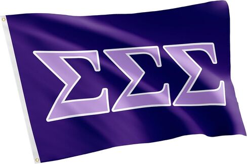 Sigma Sigma Sigma Flag Greek Letter Sorority Banner Large 3x5 Feet Flags Sign Decor Tri-Sigma in Saudi Arabia