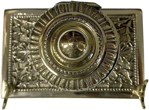 Schooner Bay Co. - 5" Brass Inkwell Pen Holder with Bone Nib Pen and Ink Powder- Antique Vintage Style in Saudi Arabia