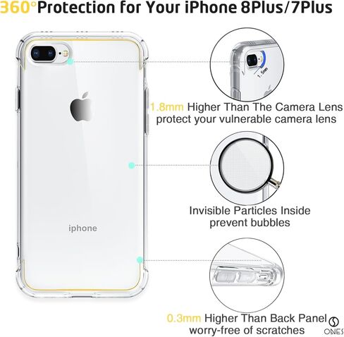 حافظة iPhone 15 HD Clear · حماية MIL · 『 وسائد هوائية مقاومة للصدمات 』『 رنين مكبر الصوت 』〔 واقي الشاشة والعدسة 〕〔 مضاد للانزلاق 〕〔 فتحة الحزام 〕 · غطاء سيليكون مضاد للأصفر ممتص للصدمات قوي in Kuwait