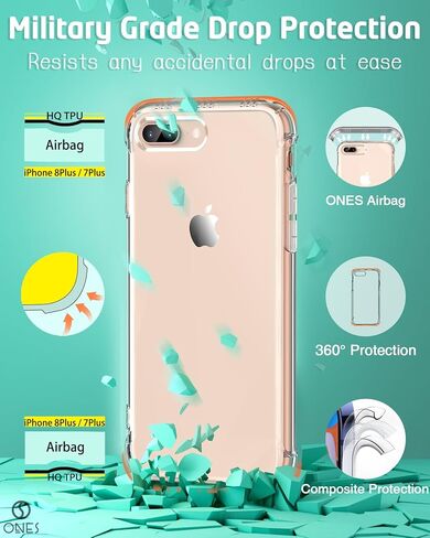 حافظة iPhone 15 HD Clear · حماية MIL · 『 وسائد هوائية مقاومة للصدمات 』『 رنين مكبر الصوت 』〔 واقي الشاشة والعدسة 〕〔 مضاد للانزلاق 〕〔 فتحة الحزام 〕 · غطاء سيليكون مضاد للأصفر ممتص للصدمات قوي in Kuwait