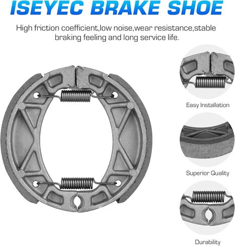 وسادات أحذية الفرامل الأمامية والخلفية لـ Yamaha Grizzly 125 YFM125 2004-2013، Breeze 125 YFA1 1992-2004، Raptor 50 YFM50 2004-2008، 80 YFM80 2002-2008، Badger YFM80 1992-2001، استبدل Y527 Y503 in Kuwait