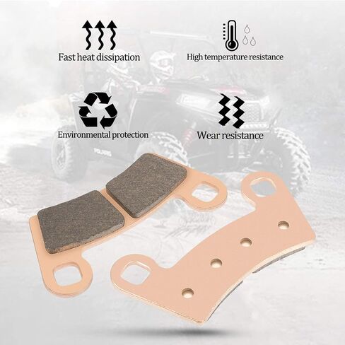 RANSOTO 4 مجموعة وسادة الفرامل المتوافقة مع 2015-2020 Polaris RZR S 900 EPS الأمامية والخلفية الملبدة تستبدل 2203318 1911085 1911197 2206025 2203930 in Saudi Arabia