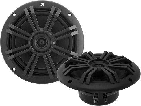سماعات KICKER Black OEM البديلة البحرية مقاس 6.5 بوصات 4 أوم محورية in Saudi Arabia