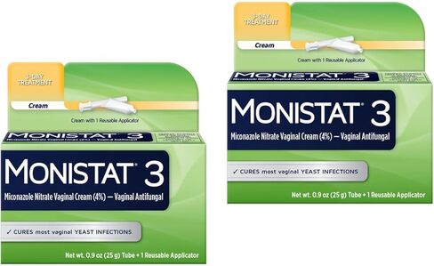 كريم مونيستات 3، علاج لمدة 3 أيام للنساء: 1 × أداة تطبيق قابلة لإعادة الاستخدام و1 × حزمة كريم خارجي مضاد للحكة 25 جم (عبوة من قطعتين) in Kuwait