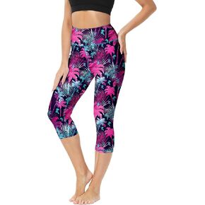 Deerose Women Swim Capris High Waisted Sun Protection UPF 50+ Swimming Pants