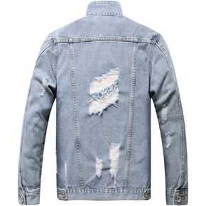 سترات الدنيم للرجال Lzler Druged Dutded Classic Vintage Slim Fit مزدحمة 2024 سائق شاحنة عصرية Jean Jean Jean