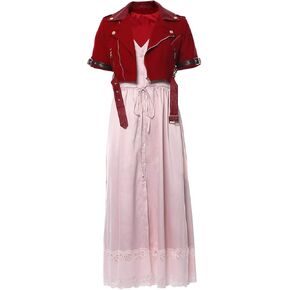 Costhat Women Game Cosplay Costume Halloween Red Jacket Stick