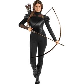 Morph Womens Dystopian Huntress Costume - Includes Leather-Look Jacket, Tactical Pants, Mock Arm Guards, and Utility Belt