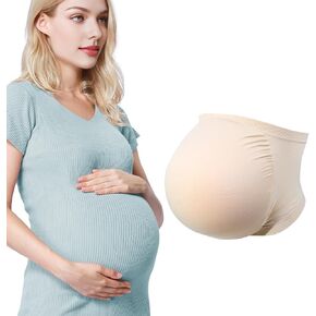 Fake Pregnancy Belly, Fake Pregnant Belly Memory Foam Baby Bump with Support Band for Big Belly Party Santa Costume