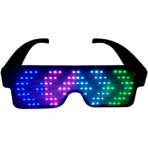 نظارات LED: تضيء النظارات الشمسية مع بطارية طويلة العمر ، نيون ، 11 أنماط