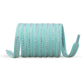 1 Pair Sparkly Rhinstones Flat Shoelaces for Sneakers, High Top Glitter Shoelaces, Bling Shoe Laces