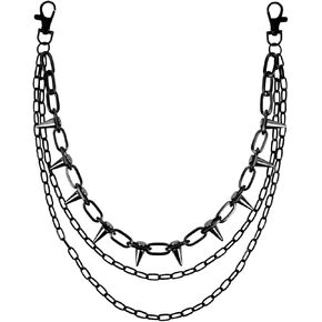 ZEKEE Wallet Chain Pants Hip Hop Punk Jeans Chain Goth Heavy Rivet Accessories for Women Men