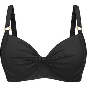 Women's Underwire Bikini Top - Push Up Swimsuit Top Only Twist Front Bathing Suit 2025 Retro Swim Bra