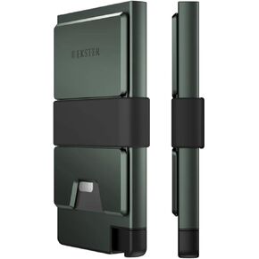 Ekster Cardholder Pro All-Metal Wallet for Men | Metal Wallets with RFID Blocking Layer | Slim & Minimalist Aluminum Wallet with Push Button for Quick Card Access | Space Grey