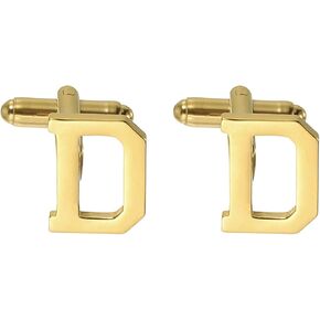 PATIKIL Initial Cufflinks, Classic Alphabet Stainless Steel Men Cuff Links 26 Letters A-Z with Box for Men Father Husband Weddings Gift Business Birthday