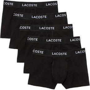 Lacoste Men's Cotton Stretch Essentials Trunks, 5-Pack