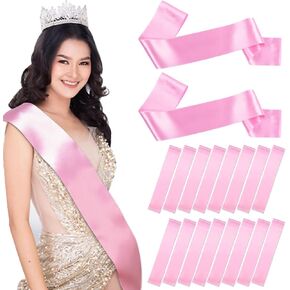 MixTeach 36 Pack Blank Satin Sash Plain Sashes DIY Personalized Senior Sashes for Pageants Moms Brides Graduation Wedding