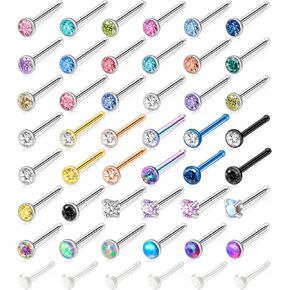 One 36-44 PCS 18G 20G RINGS RINGS RINGS FASTER RINGS for Women Giste Percings المجوهرات الجراحية الفولاذ المقاوم للصدأ الأزرار القمر نجمة القلب الفراشة هي جسم خارق للجسم الثقب للنساء للنساء الرجال