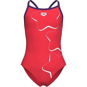Arena Girls Performance Star Graphic Light Recept Rootic One Piece Swimsuit