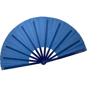 QIRMIZI 4PCS Large Folding Hand Rave Fan - Vibrant Nylon Cloth Fans for Chinese Kung Fu, Tai Chi, Dance, Music Festivals, Parties & Decorations,Pink