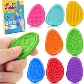 ألعاب Fidget Toys Stone Stone for Kids: 24 حزمة محذوفة أحجار القلق - الأدوات الحسية لأطفال التوحد التهدئة - ألعاب تململ هادئة للطلاب على القلق - جوائز صغيرة تململ ألعاب الفصول الدراسية