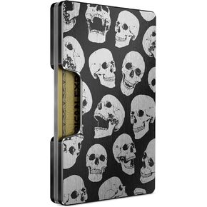 Engraved Aluminum Wallet for Men - Slim Money Clip & Card Holder with Engraved Finish. Enhanced RFID Blocking, Compact, Unique & Minimalist Wallets