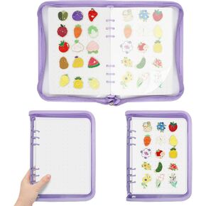 Pin Display Book Enamel Pin Collection Holder Trading Book with 6-Page Display Boards A5 Brooch Pin Storage Organizer Binder Album for Travel Collectors (Pink)