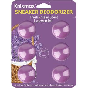 Knixmax Sneaker Deodorizer Shoe Freshener Balls, Gym Bags Lockers Car Air Fresheners, Boot Deodorant Balls Odor Eater Shoe Deodorizers 6 Packs Fresh Linen Black White
