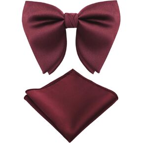 Oversized Bow Ties for Men, Adjustable Pre Tied Mens Bow Tie, Tuxedo Bowties Men for Wedding Party Graduation Proms