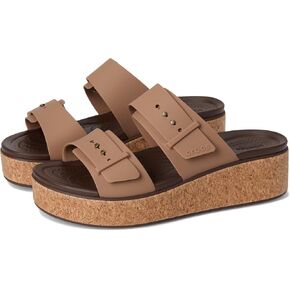 Crocs Women's Brooklyn Cork Buckle Sandals Wedge