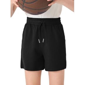 Haloumoning Boys Mesh Athletic Shorts Kids Quick Dry Side Slit Basketball Gym Shorts with Pockets 5-14 Years