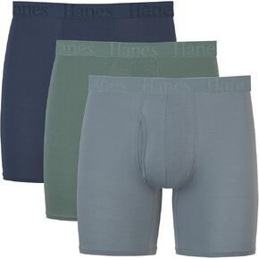 Hanes Men's Supersoft Underwear, Viscose from Bamboo, Trunks and Boxer Briefs
