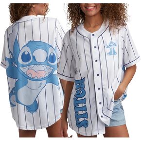 Disney Womens Baseball Jersey - Mickey Mouse Lightning McQueen Marie, Lilo and Stitch Womens Baseball Shirt in Saudi Arabia