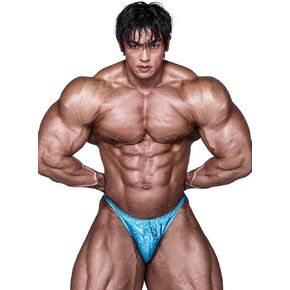 Bodybuilding Posing Trunks – Handmade in Korea, Competition-Ready - HOLOGRAM Aqua Blue