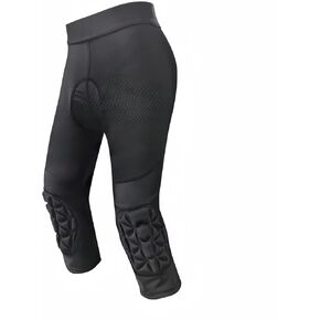 Topeter Youth 3D Padded Bike Pants, Cycling Capri Leggings with Knee Pads, Compression Bicycle Short Tights