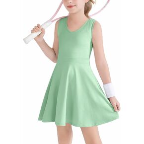 Haloumoning Girls Tennis Golf Dress Kidslesss Heldesss V-neck Pradic Pradic Oction