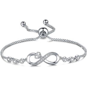Gifts for Women Mom, Infinity Love Bracelets for Women Girls Girlfriend, Birthday Mothers Day Jewelry Gifts for Mom Wife from Daughter Son