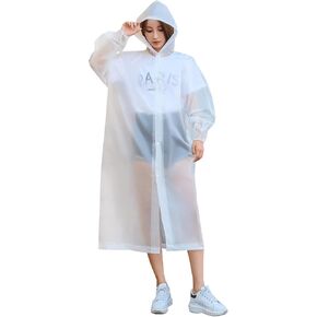 Set of 2 Disposable Rain Ponchos- Reusable EVA Rain Ponchos for Adults Rain Jackets Raincoats for Men Women 2 PACK