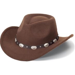 Vintage Rhinestones-Hat Western-Cowgirls-Hat - Wide Brim Bling Diamond Cowboy-Hat for Cosplay Disco Music Party M/L