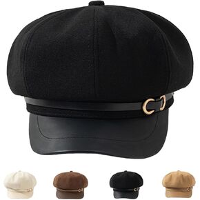 Newsboy Hats and Caps Women's Octagonal Hat Beret Women Trendy Cute Dress Hats Fall Ladies Coraline Hat Fashion