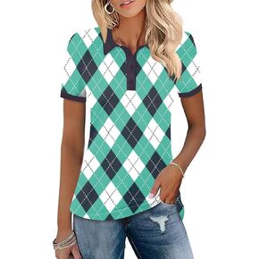 Lomon Womens Golf Polo Dorts Short Sleeve Tops Tops Lightweight Moisture Wicking Tennis Activewear S-XXL