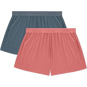 Hanes Women's Originals Supersoft Comfywear Sleep Shorts ، 3.25 "(2 Pack)