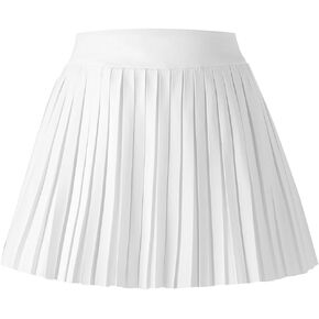 Girls Pleated Tennis Skirt with Shorts Athletic Skorts with Pocket Golf Uniform Cheer Skirts for Toddler Kids 5-14Y