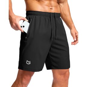 G Gradual Men's Athletic Running Shorts with Zipper Pockets Quick Dry 7"/ 5"/ 9" Workout Gym Shorts for Basketball Hiking