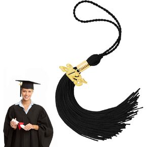 2025 CAPUTION CAP TASSEL - 2 PCS مع سحر ذهبي 2025 سنة ، فئة 2025 لحفل التخرج (الأزرق والأبيض)