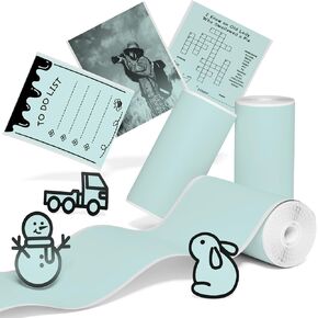 Sticker Paper Compatible with T02 M02X M02L Color Adhesive Thermal Paper for Study Notes, Photo, Journey Keep for 5 Years Black on Pink Sticky Paper, 53mm x6.5m, 3 Rolls in Kuwait