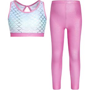 Jiamy Girls Workout Set back اثنين