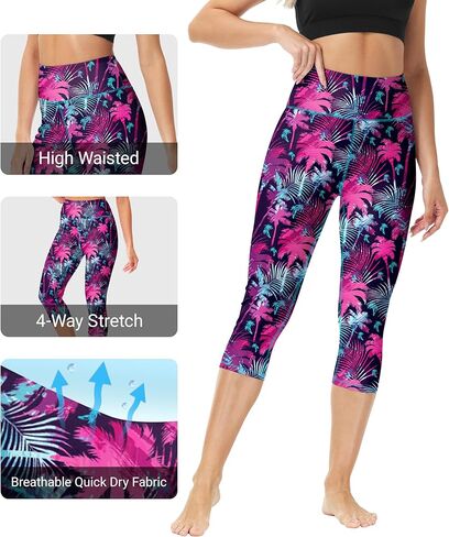 Deerose Swim Pants for Women Swim Capris High Waisted Sun Protection UPF 50+ Long Swimming Leggings Shorts in Kuwait