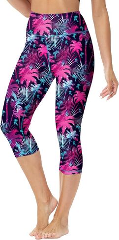 Deerose Swim Pants for Women Swim Capris High Waisted Sun Protection UPF 50+ Long Swimming Leggings Shorts in Kuwait